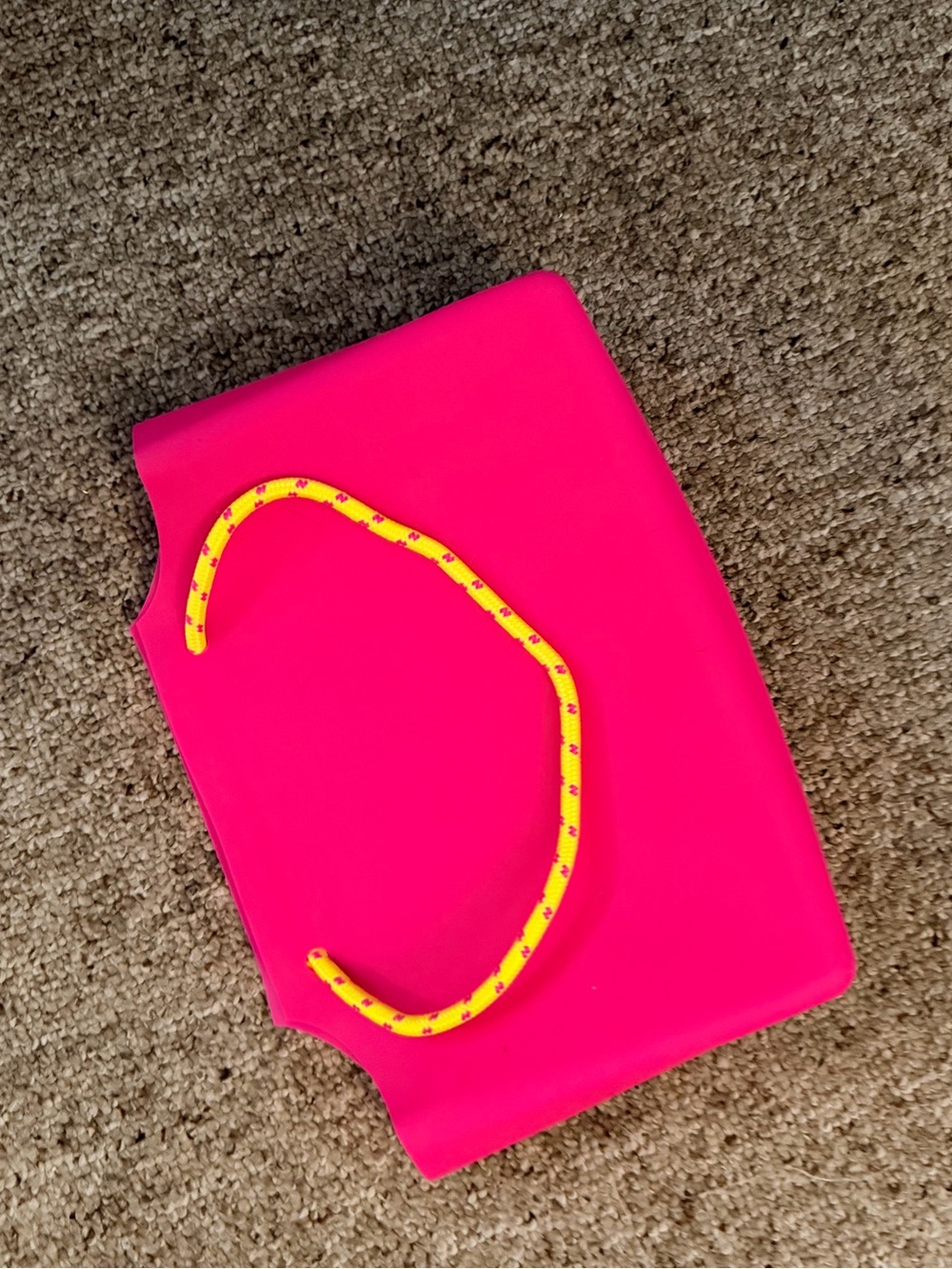 🤍New Sol De Janeiro  Pink Tote Bag with Yellow Rope Handles🤍 - Picture 3 of 5